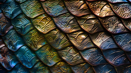 Dragon scales shiny skin texture