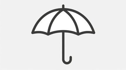 Outlined umbrella icon