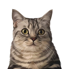 Colorful Detailed Cat Illusration