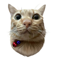 Colorful Detailed Cat Illusration