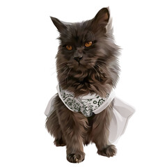 Colorful Detailed Cat Illusration