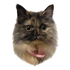 Colorful Detailed Cat Illusration