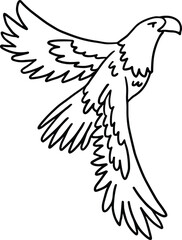 A bird with black beak and feet is flying in the air