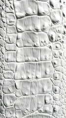 Fototapeta premium Crocodile leather skin white texture background