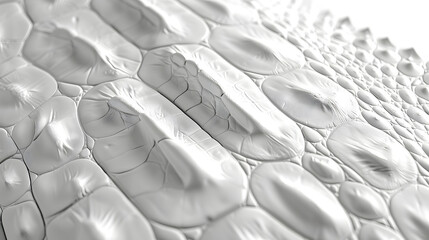 Fototapeta premium Crocodile leather skin white texture background