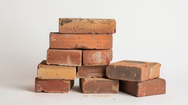 A stacked pile of bricks with each one representing a different layer of the decentralized web.