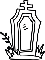 A cemetery gravestone with a cross on top of it