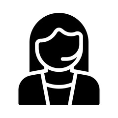 customer service glyph icon