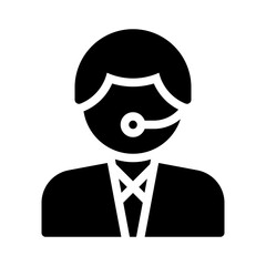 customer service glyph icon