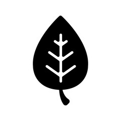 Simple leaf vector icon illustration