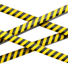 A roll of yellow and black striped