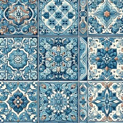 Pattern with blue colour
