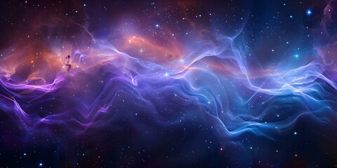 The Cosmic Veil: Ethereal Interstellar Gas and Dust Illuminated by Distant Stars. Concept Space Photography, Interstellar Phenomena, Celestial Objects, Astrophotography, Galactic Exploration