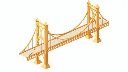 Obraz premium Sugar Bridge Symbol on White Background