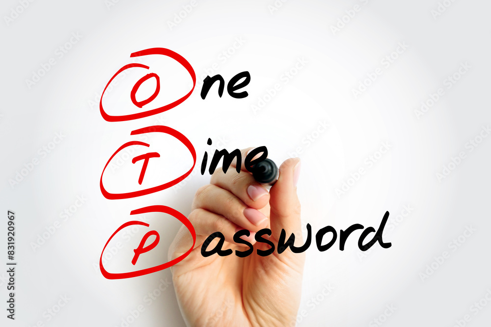 Poster otp - one time password is a password that is valid for only one login session or transaction, on a 