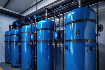 Generative ai on the theme of water filtration system for home, clean soft liquid to drinking