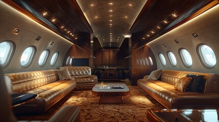 interior of  business jet
