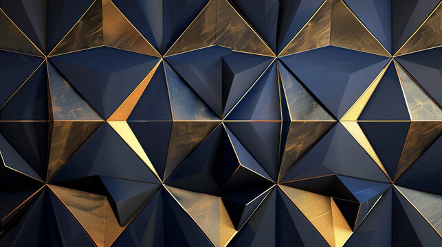 Investment services brochure featuring sophisticated navy and gold diamonds,