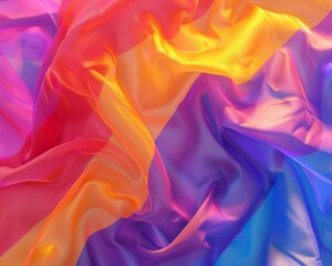 Obraz premium Craft a digital CG 3D rendition of the Pride flag up close