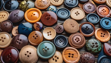 Colorful Button Assortment for Your Sewing Projects"