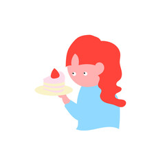 girl with a cake