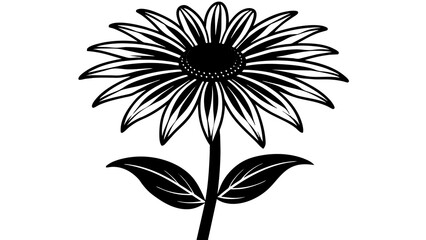 Susan flower silhouette vector illustration