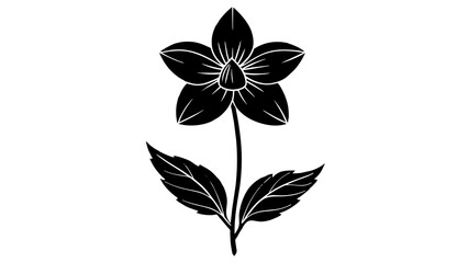 bellflower silhouette vector illustration