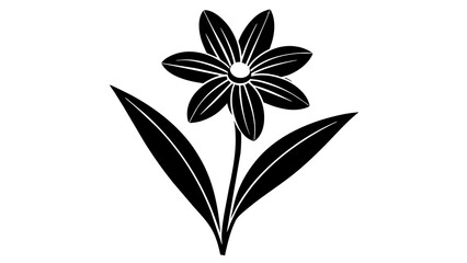 bellflower silhouette vector illustration