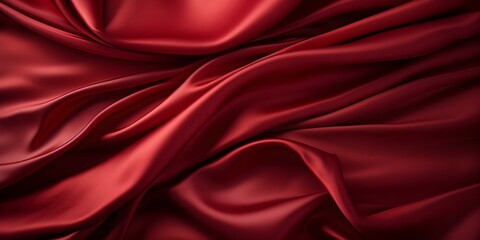 Obraz premium Red leather texture with draped fabric folds and shadowing. Concept Red Leather Texture, Draped Fabric Folds, Shadowing