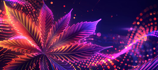 Modern Cannabis Leaf Graphic