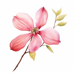 Fototapeta premium A watercolor of a dogwood leaf