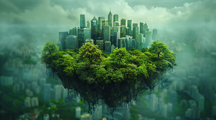 Environmental technology concept. Abstract illustration. Sustainable development goals. SDGs. Green Earth is concept of Saving the environment, and environmentally sustainable. Environment World Earth