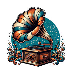 Vintage Gramophone Decoration