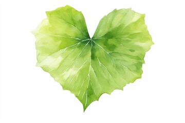 A watercolor of a linden leaf