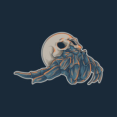 kekomahermit crab with skullng © andri