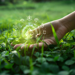 ESG, green energy, sustainable industry. Environmental, Social, and Corporate Governance concept.
