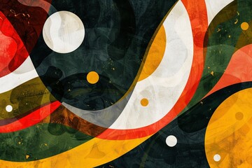Abstrakter Formen und Muster Hintergrund in bunten gedeckten Farben, Dynamische Ausstrahlung 