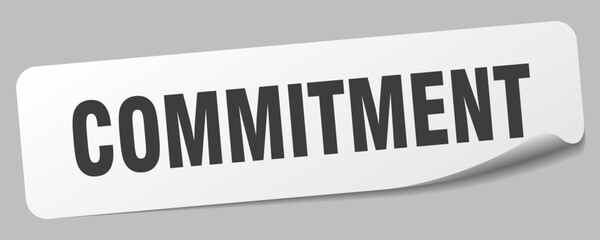 commitment sticker. commitment label