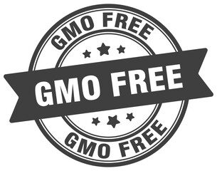 gmo free stamp. gmo free label on transparent background. round sign
