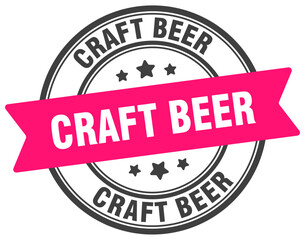 craft beer stamp. craft beer label on transparent background. round sign