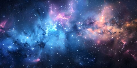 Naklejka premium Vibrant Space-Themed Background with High-Quality Elements. Concept Space Themed, Vibrant Background, High Quality, Elements