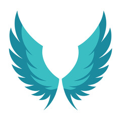 Blue Winged Logo Symbolizes Freedom, Creativity, Innovation, Modern Branding with HighTech Design