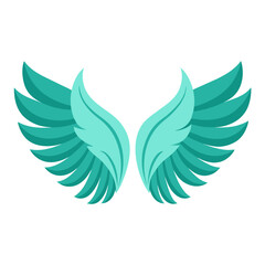 Blue Winged Logo Symbolizes Freedom, Creativity, Innovation, Modern Branding with HighTech Design