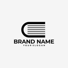 LETTER C INITIAL BOOK LOGO ICON ILLUSTRATION