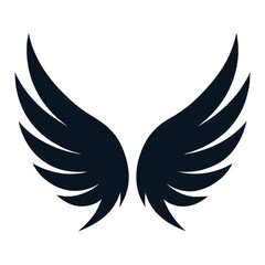 Elegant illustration of black wings for design or inspiration, perfect for artistic projects