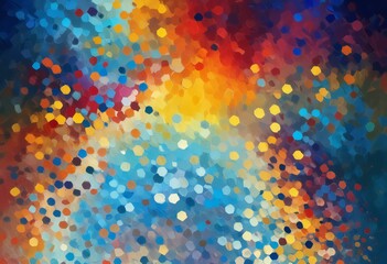 brightly vibrant colored circles of light pattern