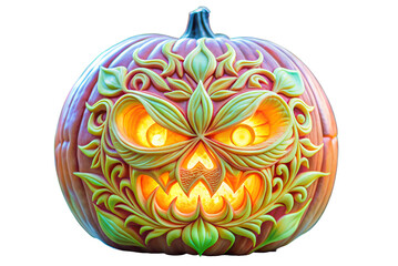 halloween pumpkin isolated on white background,halloween pumpkin,pumpkin lamp,halloween,pumpkin,pumpkin Monster,halloween festival,Trick or Treat,Ghost-face carved pumpkin