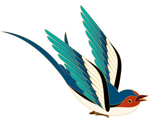 Flying swallow