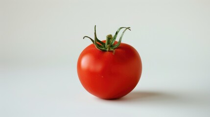 Red tomato on a white backdrop for supermarkets