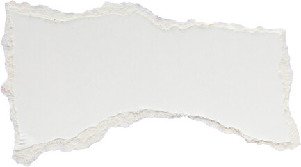 White ripped paper torn edges strips isolated on white background